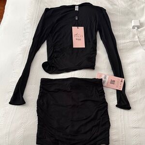 Oh Polly Black Skirt Set